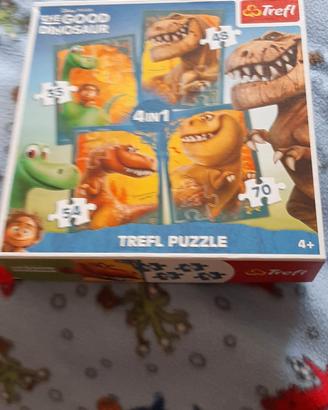 puzzle 4 in 1 The gode dinosaur +sagome dinosauri