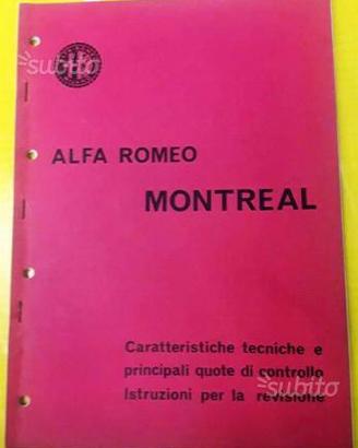Manuale Officina Originale Alfa Romeo Montreal