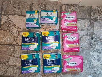 Pannoloni per adulto marchi Lines e Serenity