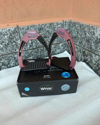 Stafe da equitazione di sicurezza rosa