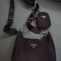 Borsa in tela nera nuova