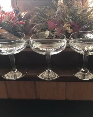 Collezione “Buton rosso antico” 3 coppe vintage