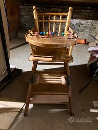 seggiolone bambino vintage