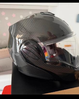 Casco Modulare Scorpion EXO-Tech EVO Carbon Solid