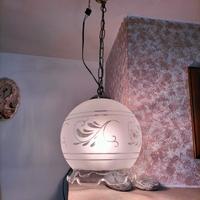 Lampadario vintage a sfera 