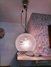 Lampadario vintage a sfera 