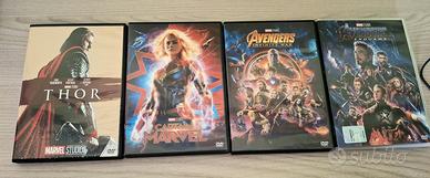 DVD Thor+Captain Marvel+Infinity War+Endgame