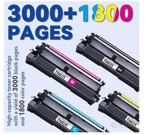 Set 4 Toner TN625 Compatibili Brother (bk/c/m/y) -