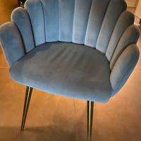 4 sedie Elisa Tomasella – velluto grigio, gambe do