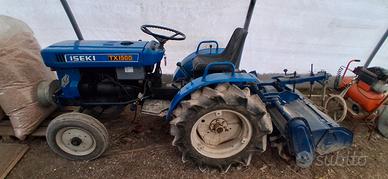 Trattore iseki con erpice