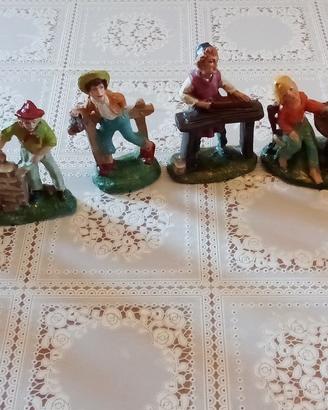 Lotto statue presepe vintage 
