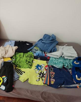 Unico blocco costumi camicie bermuda bambino 6anni