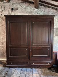 Armadio antico 2 ante in legno massello fine ‘800