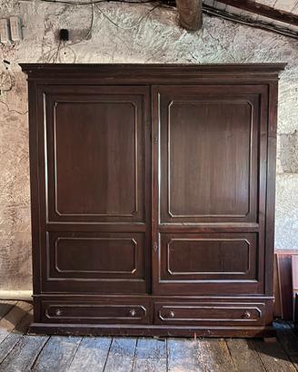 Armadio antico 2 ante in legno massello fine ‘800