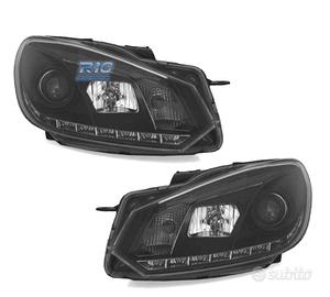 FARI VOLKSWAGEN VW GOLF 6 08-12 DRL FONDO NERO
