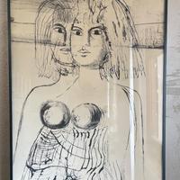 Litografia Prova d'autore " Bruno Cassinari "