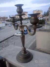 Candelabro liturgico per tre candele
