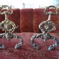 Alari da camino in ottone