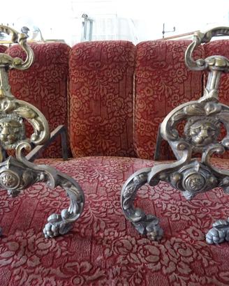 Alari da camino in ottone