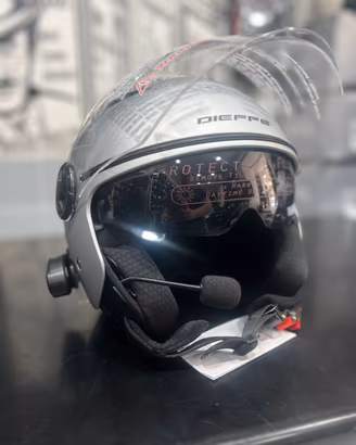 CASCO DIEFFE CON INTERFONO, DOPPIA VISIERA, E 2 PR