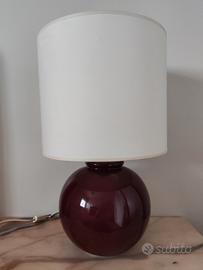  due lumi da comodino bordeaux 