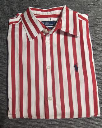 Camicia in popeline a righe Classic-Fit