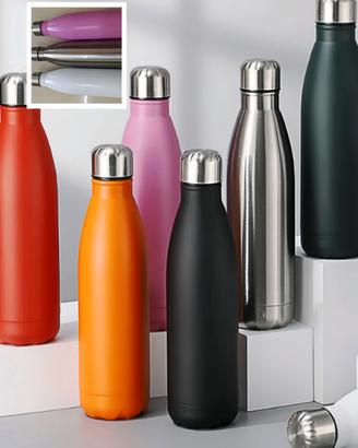 Borraccia in acciaio inox da 1000 ml color beige.

