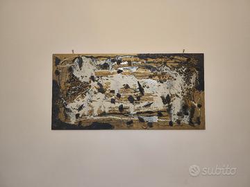 quadro d'arte contemporanea con effetto materico 