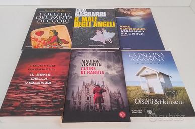 Lotto 6 Libri Romanzi Vari Autori Thriller Gialli
