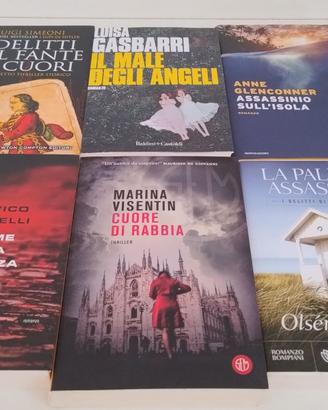Lotto 6 Libri Romanzi Vari Autori Thriller Gialli