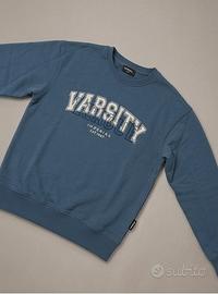Felpa girocollo blu "Varsity" kids