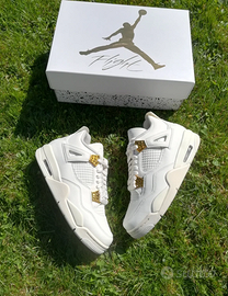 Jordan 4 Retro Retro Bianco/Oro EU 39