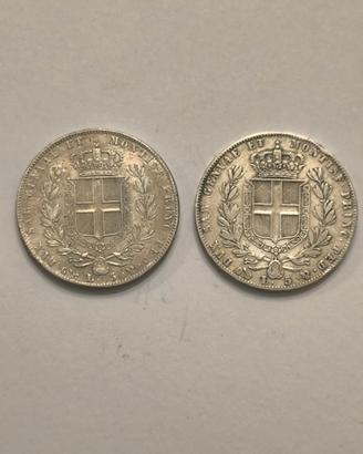 Carlo Alberto - 5 lire coppia