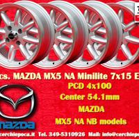 4 pz. cerchi Mazda Minilite 7x15 ET30 MX5 NA NB