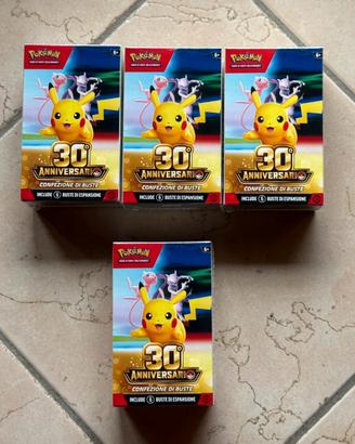Pokemon 30 Anniversario bundle 6 buste ITA