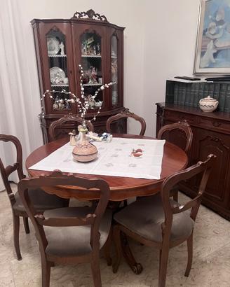 Set sala di pranzo completo (tavolo e 6 sedie)