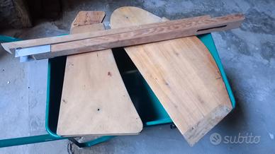 Timone per sandolo o cofano - vela al terzo