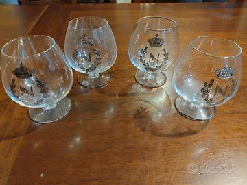 Set 4 bicchieri Napoleon in cristallo