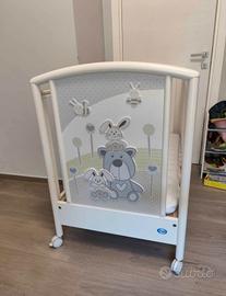 culla pali per bambini con materasso in omag