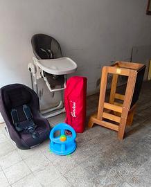 Seggiolone pappa e auto letto Montessori e camping