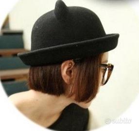 Bomb Bowler Hat Cat Ear  / Cappello Bombetta gatto