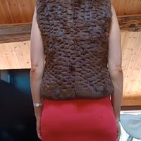 pelliccia smanicata sintetica 