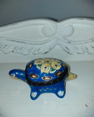 Tartarugina portagioie vintage in ceramica