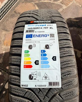🚨 4 gomme invernali con cerchi Hankook 165/60 r14