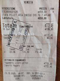 Stufa a pellet ad aria