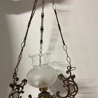 Lampadario ottone massiccio stile classico,vintage