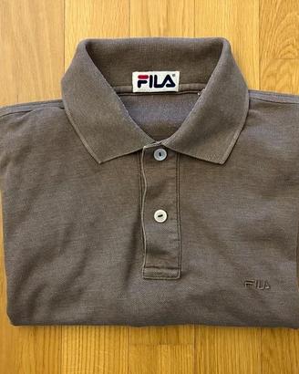 Polo Fila uomo marrone 48 L vintage