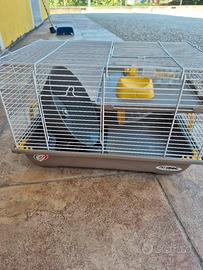 Gabbia per criceti con ruota silenziosa