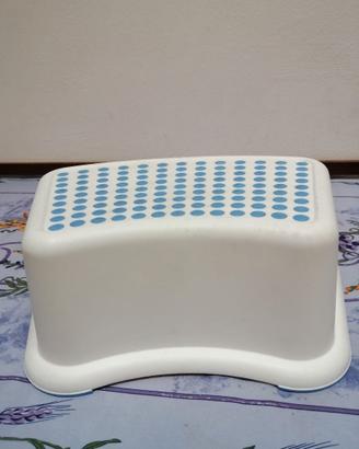 rialzo/sgabello bambini ikea bianco/blu