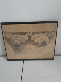 Disegno Accademico Antico 1909 Firmato e Datato